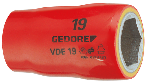 Gedore 6123830 VDE 19 32 VDE Socket 1/2" hexagon 32 mm