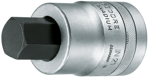 Gedore 6181360 IN 21 22 Screwdriver bit socket socket 1" hexagon socket 22 mm