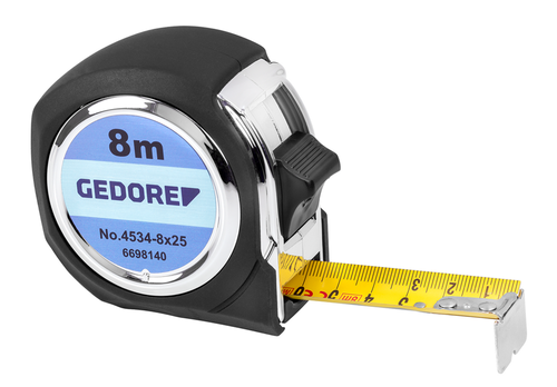 Gedore 6698140 4534-8 Steel tape measure 8 m