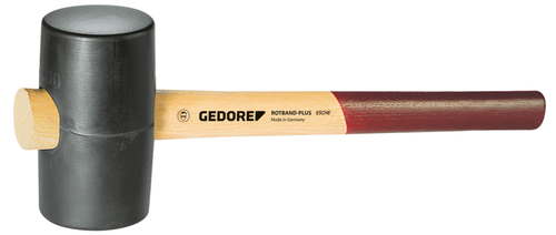Gedore 8826820 227 E-2 Rubber mallet with ash handle, d 65 mm