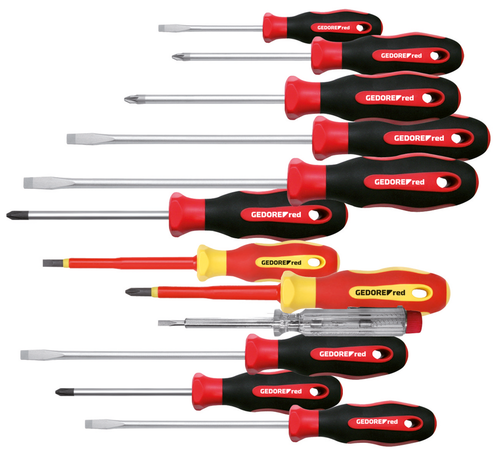 Gedore 3301273 R38002012 Screwdriver set PH PZ LS 2C 12 pieces
