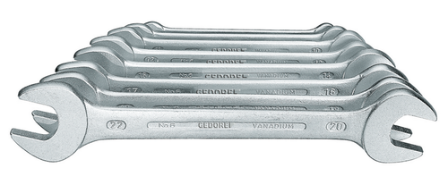 Gedore 6077380 6-8 Double open-end spanner set 8 pieces 6-22 mm