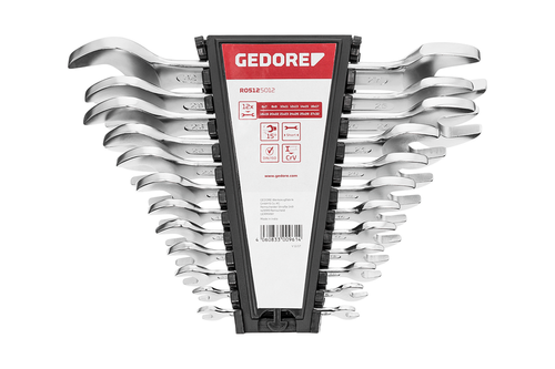 Gedore 3300961 R05125012 Double Open-ended spanner set short  a/f 6-32 mm 12 pieces