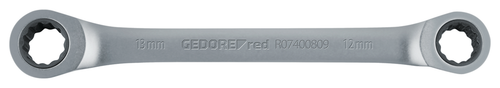 Gedore 3300895 R07401415 double ring ratchet spanner straight a/f 14x15 mm