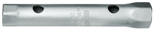 Gedore 6211960 26 R 18X19 Double ended socket spanner, hollow shank, hexagon 18x19 mm