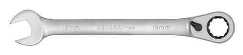 Gedore 3301007 R07201190 Combination ratchet spanner reversible with hold function