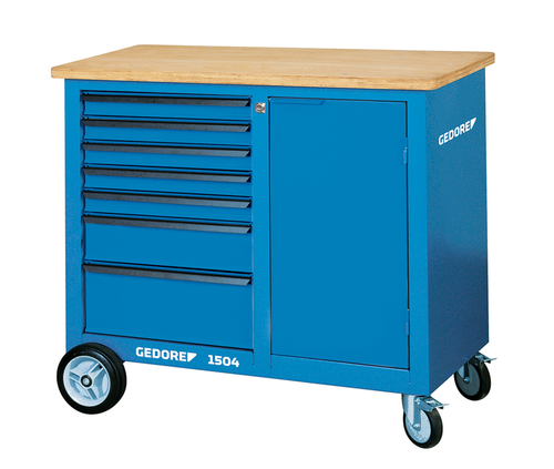 Gedore 6623050 1504 0511 S Rolling workbench with 7 drawers and vice