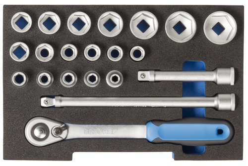 Gedore 2836009 1100 CT1-19 Socket set 1/2" in 1/2 L-BOXX 136 Module