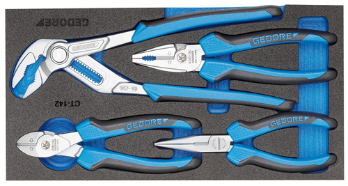 Gedore 2309025 1500 CT1-142 Pliers assortment in check tool module