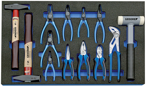 Gedore 2016303 2005 CT4-8000 Tool assortment in Check-Tool-Module, 13 pieces
