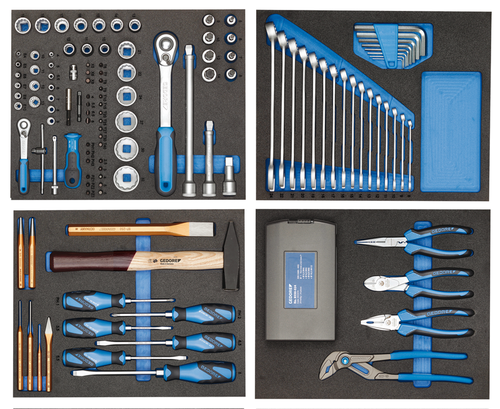 Gedore 2955997 TS-147 Tool assortment in check tool modules, 147 pieces