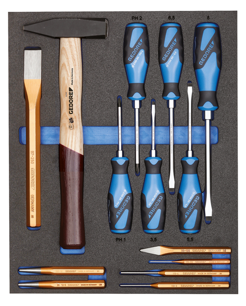Gedore 2957221 TS CT2-2154SK-119 Tool range in 2/4 check tool module