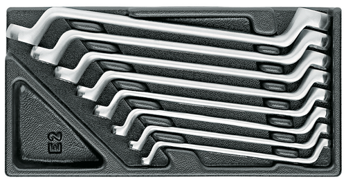 Gedore 6621190 1500 ES-2 B Double ended ring spanner set,short,in 1/3 ES tool module