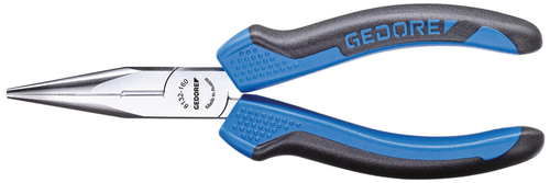 Gedore 1699105 SB 8132-200 JC Flat round nose pliers 200 mm 2C-handle