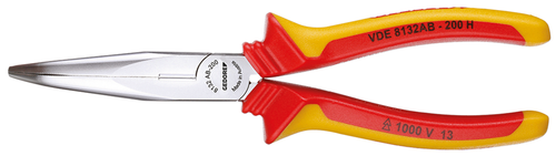 Gedore 1552147 VDE 8132 AB-200 H VDE Flat nose pliers with cover insulation 200 mm