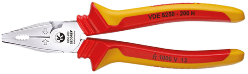Gedore 1550969 VDE 8250-200 H VDE Power Combination pliers with VDE insulating sleeves 200 mm