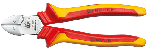 Gedore 2910950 VDE 8314-180 H VDE Power diagonal cutters with cover insulation 180 mm