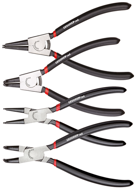Gedore 3301156 R28002004 Circlip pliers set straight angled 90° 4 pieces