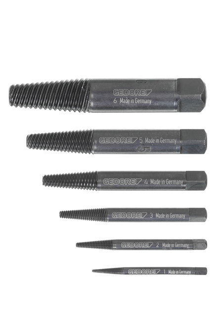 Gedore 6759700 8551-66 Screw extractor set 6 pieces M3-M24