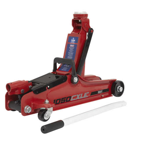 Sealey 1050CXLE Low Profile Short Chassis Trolley Jack 2 Tonne