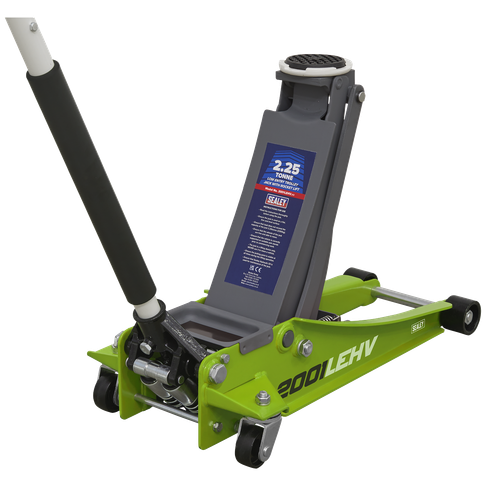 Sealey 2001LEHV Low Profile Rocket Lift Trolley Jack 2.25 Tonne - Green