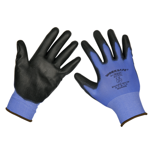 Worksafe 9117L Lightweight Precision Grip Gloves, Large - Pair