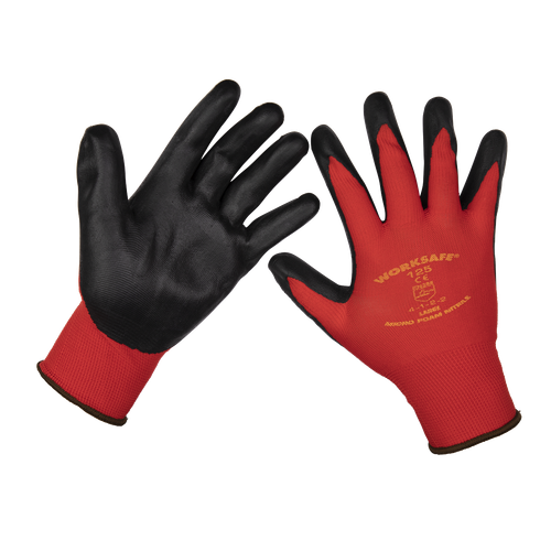Worksafe 9125L Nitrile Foam Gloves, Large - Pair