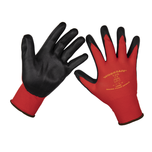 Worksafe 9125L/12 Nitrile Foam Gloves, Large - Pack of 12 Pairs
