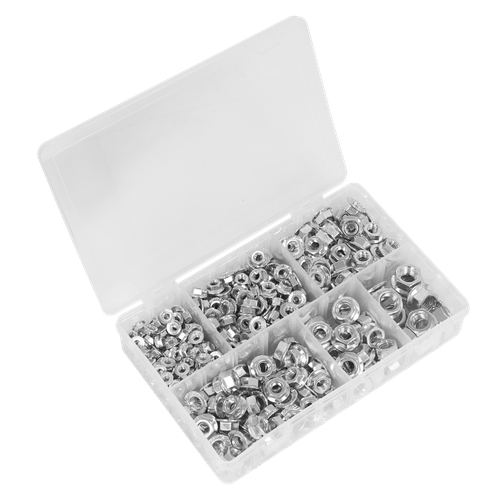 Sealey AB031FN Serrated Flange Nut Assortment M5-M12 390pc