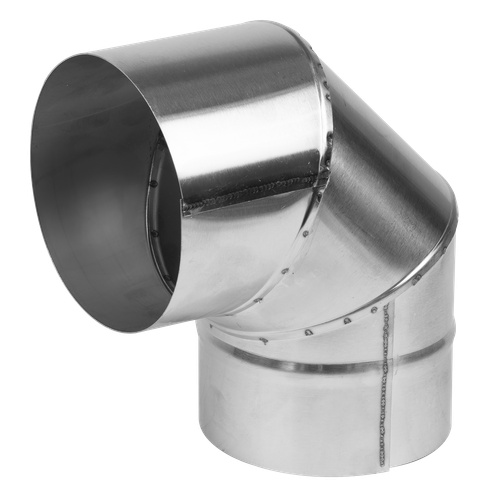 Sealey ABI1000AK3 Stainless Steel Exhaust/Flue 90° Bend for ABI600 & ABI1000 120mm