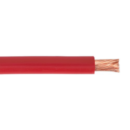 Sealey AC25SQRE 10m Automotive Starter Cable 196/0.40mm 25mm² 170A - Red