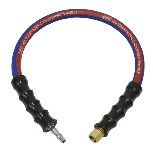 Sealey AH2R/38 Air Leader Hose with Tailpiece & 1/4"BSP Union 600mm x 10mm