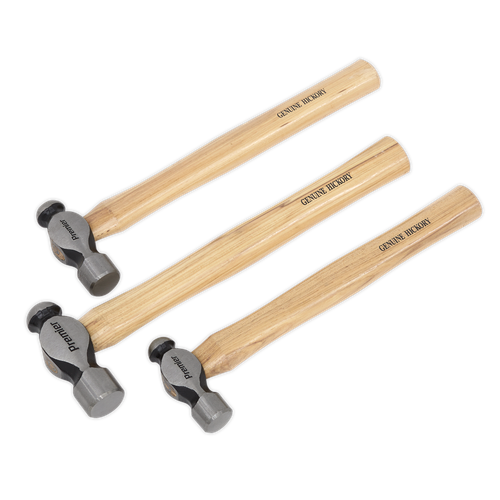 Premier AK203 Ball Pein Hammer Set 3pc Hickory Shafts