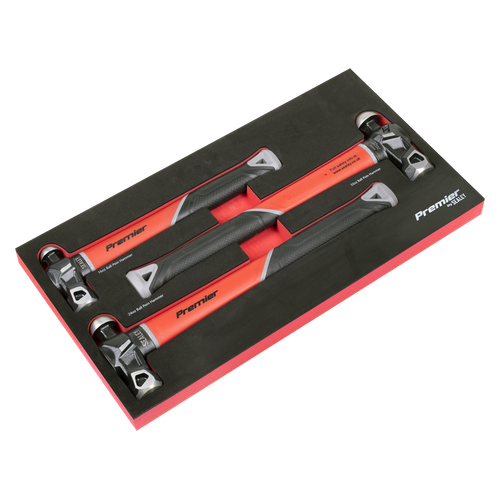 Premier AK2033 Ball Pein Hammer Set with Fibreglass Shafts 3pc