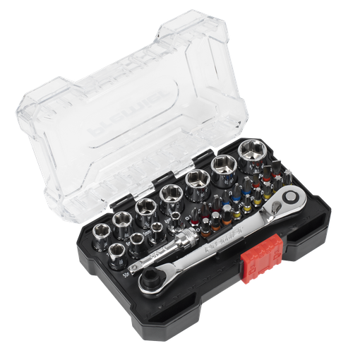 Premier AK2111 Socket & Colour-Coded Bit Set 1/4"Sq Drive 31pc