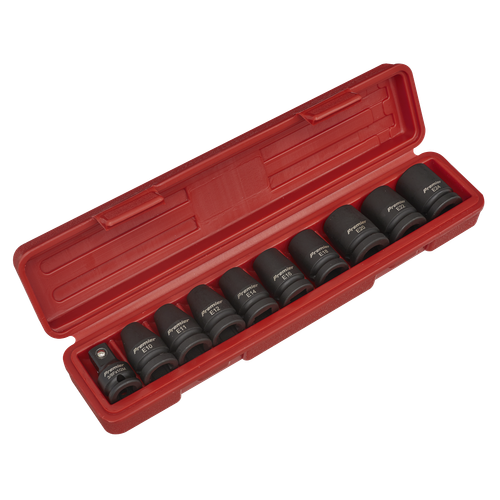 Premier AK2301 TRX-Star* Female Impact Socket Set 1/2"Sq Drive 10pc