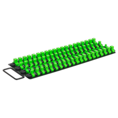 Premier AK27051HV Socket Rail Tray 1/4", 3/8" & 1/2"Sq Drive - Hi-Vis Green