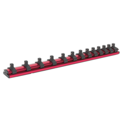 Premier AK27082 Magnetic Socket Retaining Rail with 13 Clips 1/4"Sq Drive