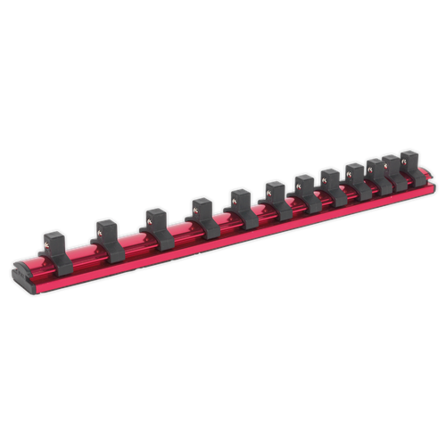 Premier AK27083 Magnetic Socket Retaining Rail with 12 Clips 3/8"Sq Drive