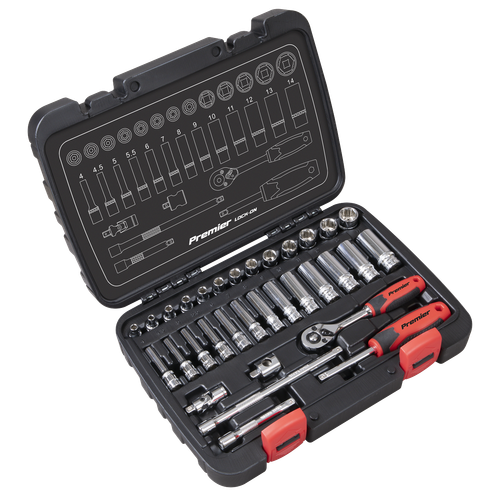 Premier AK27480 Lock-On™ Socket Set 1/4"Sq Drive 32pc