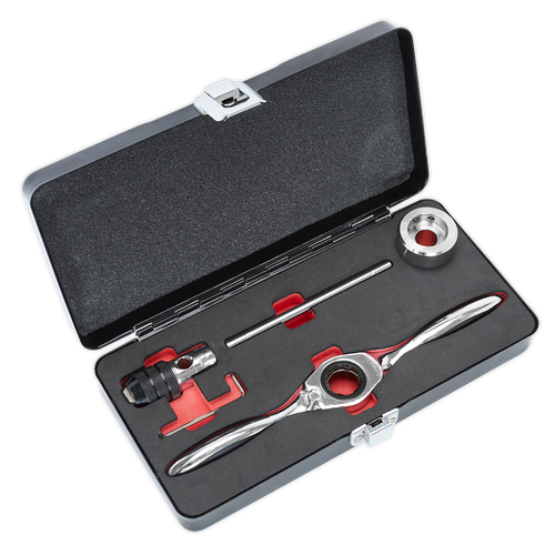 Sealey AK3027 Metric Bi-Directional Ratchet Tap & Die Holder Set 5pc