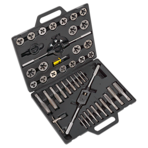 Sealey AK303IMP Imperial Tap & Die Set Split Dies 45pc