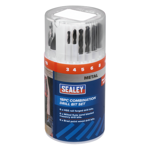 Sealey AK5711 Combination Drill Bit Set 18pc