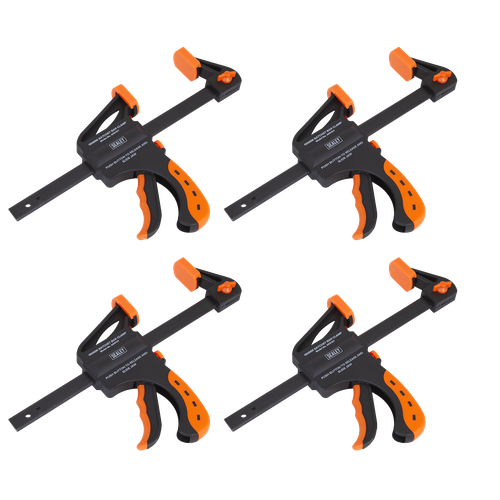 Sealey AK61014 Ratchet Bar Clamp Set 150mm 4pc