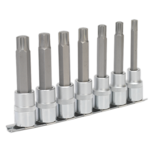 Premier AK6235 Ribe Socket Bit Set 1/2"Sq Drive 100mm 7pc