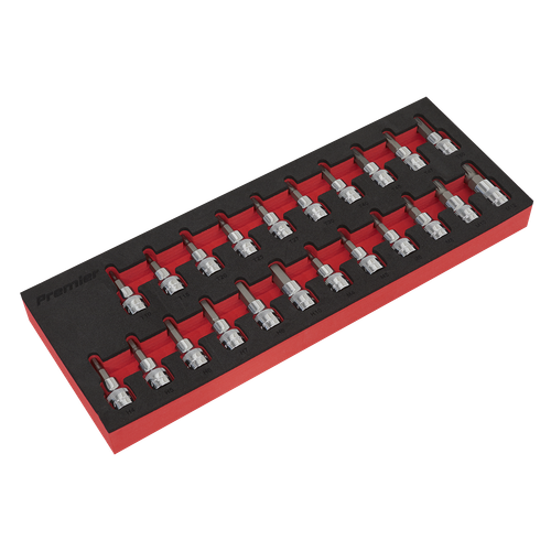 Premier AK6243 TRX-Star*/Hex/Spline Socket Bit Set 3/8"Sq Drive 22pc