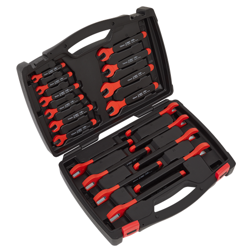 Premier AK63172 Insulated Open-End Spanner Set 18pc - VDE Approved
