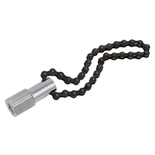 Sealey AK641 Oil Filter Chain Wrench 1/2"Sq Drive 120mm Capacity