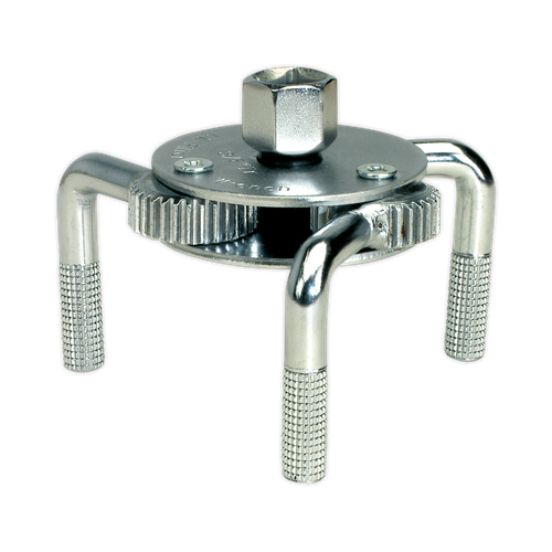 Sealey AK643 Oil Filter Claw Wrench 3/8" & 1/2"Sq Drive 65-110mm Capacity