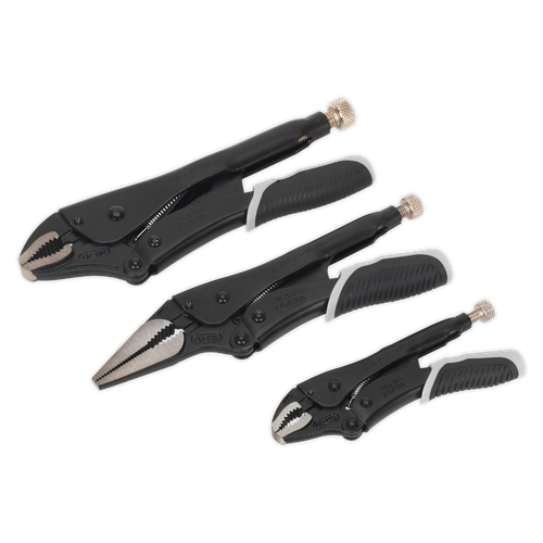 Premier Black AK6863B Quick Release Locking Pliers Set 3pc
